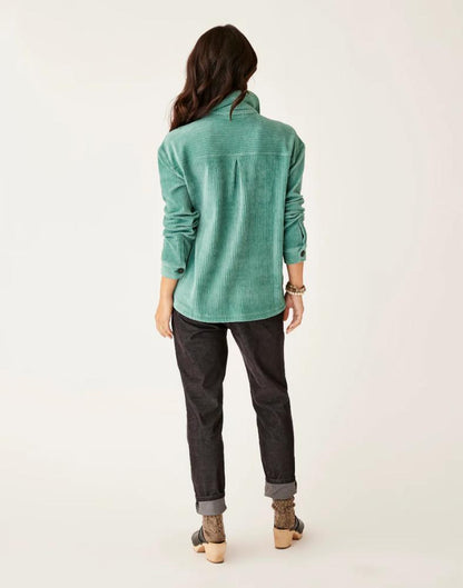 Carve Designs - Hudson Stretch Cord Shacket - Henna