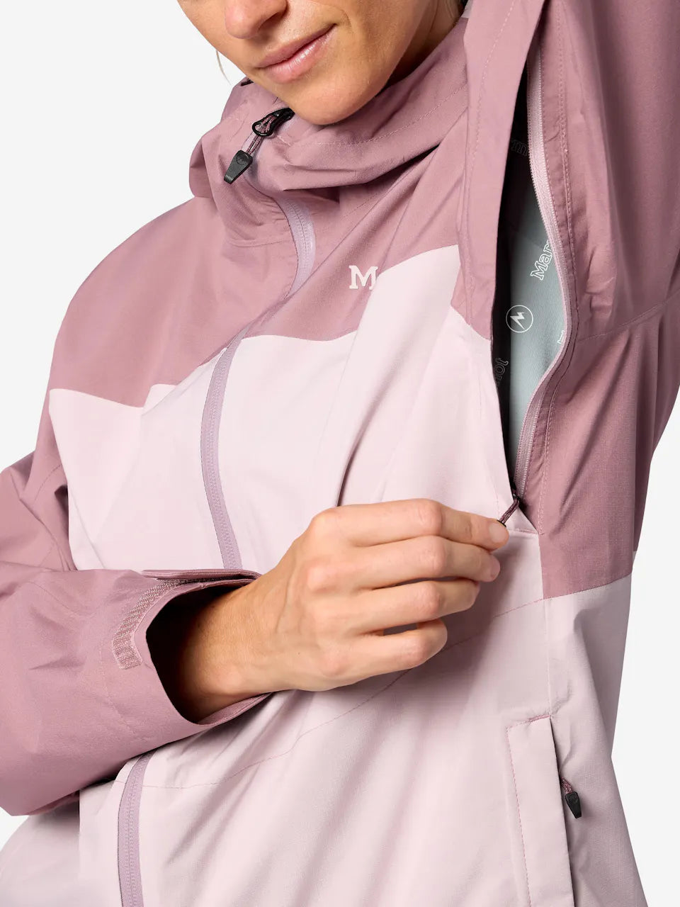 Marmot - Womens PreCip Evo Flex Jacket - Light Mauve/Dust