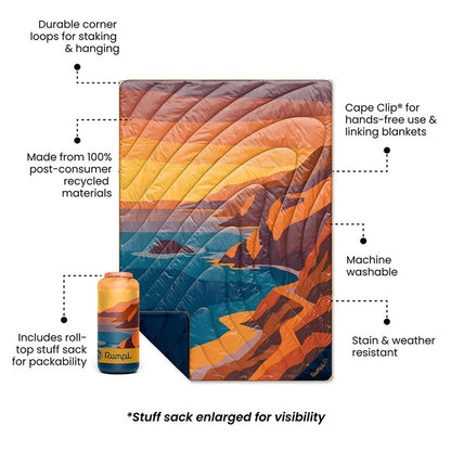 Rumpl - Original Puffy Blanket - Big Sur Fade