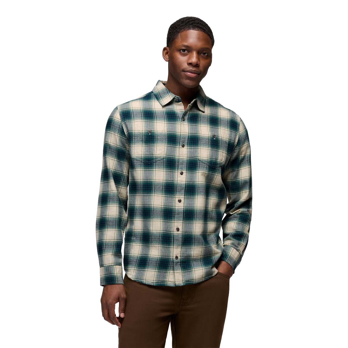 Prana - Dolberg Flannel Shirt - Blue Coral