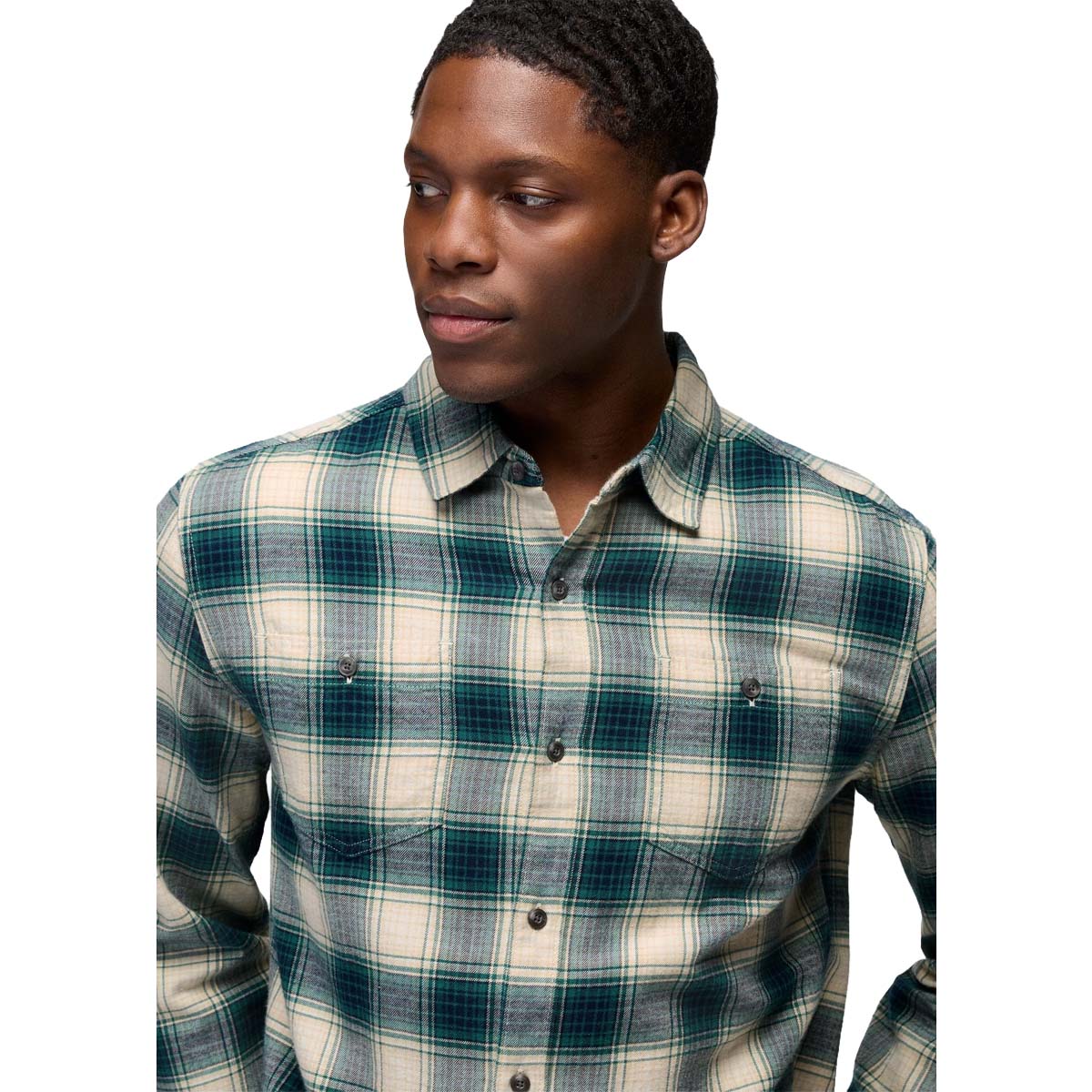 Prana - Dolberg Flannel Shirt - Blue Coral