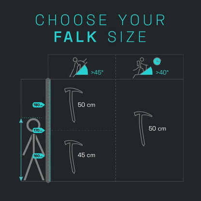 Blue Ice - Falk Ice Axe - Dark Grey