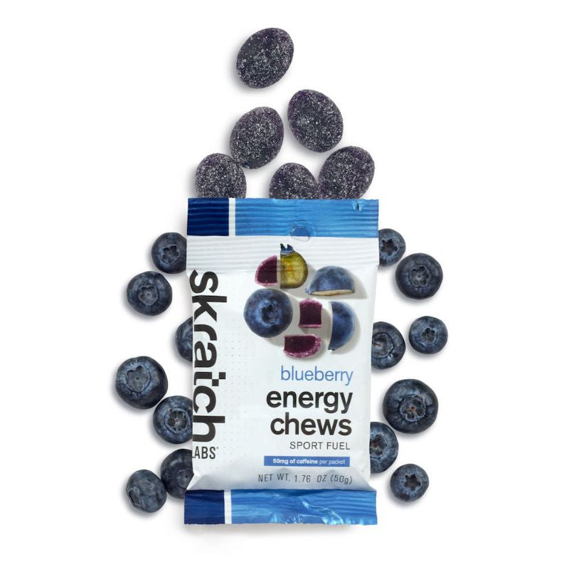 Skratch Labs - Energy Chews Sport Fuel - Blueberry with Caffeine