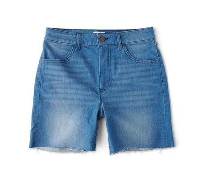 Ripton Jorts - Blue Steel Cut-Off Womens - 24