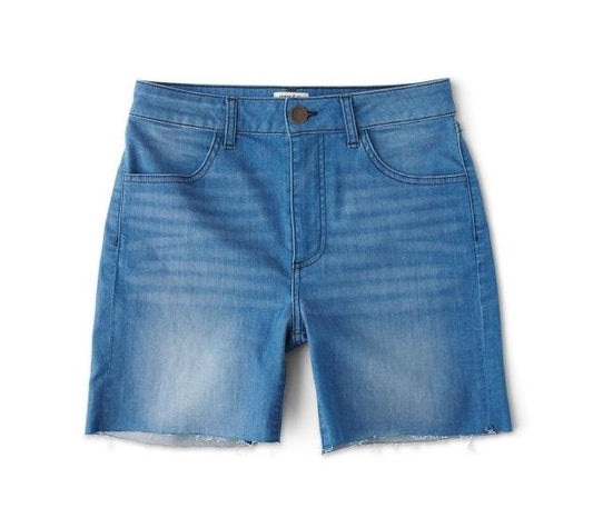 Ripton Jorts - Blue Steel Cut-Off Womens - 24