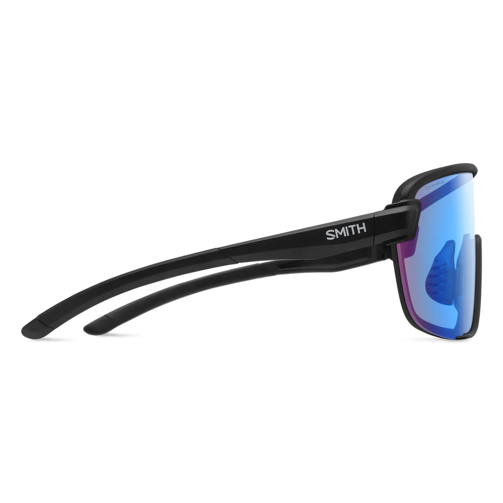 Smith - Bobcat - Matte Black/ChromaPop Low Light Rose Blue Mirror