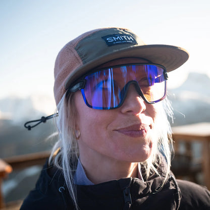 Smith - Bobcat - Matte Black/ChromaPop Low Light Rose Blue Mirror