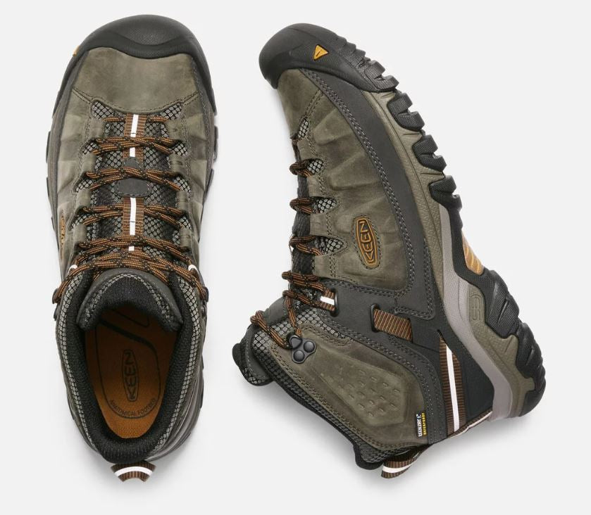 Keen - Mens Targhee III Mid WP - Black Olive/Golden Brown