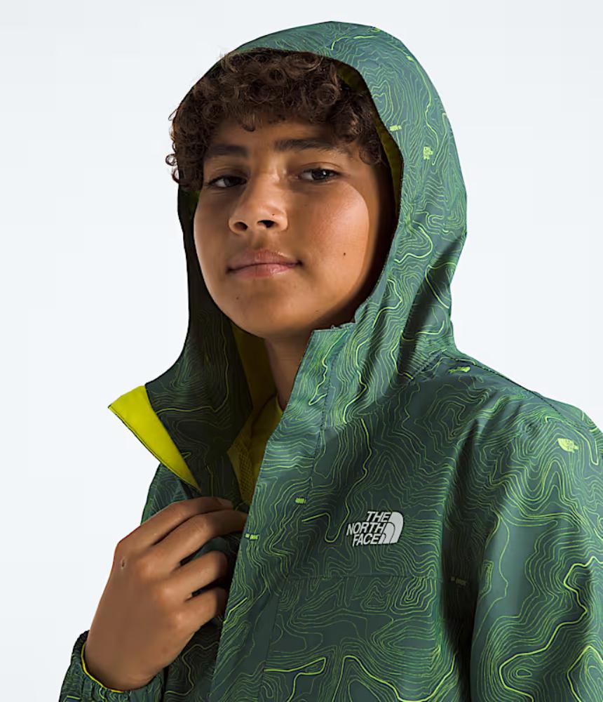 The North Face - Antora Rain Jacket - Boys' - Duck Green TNF
