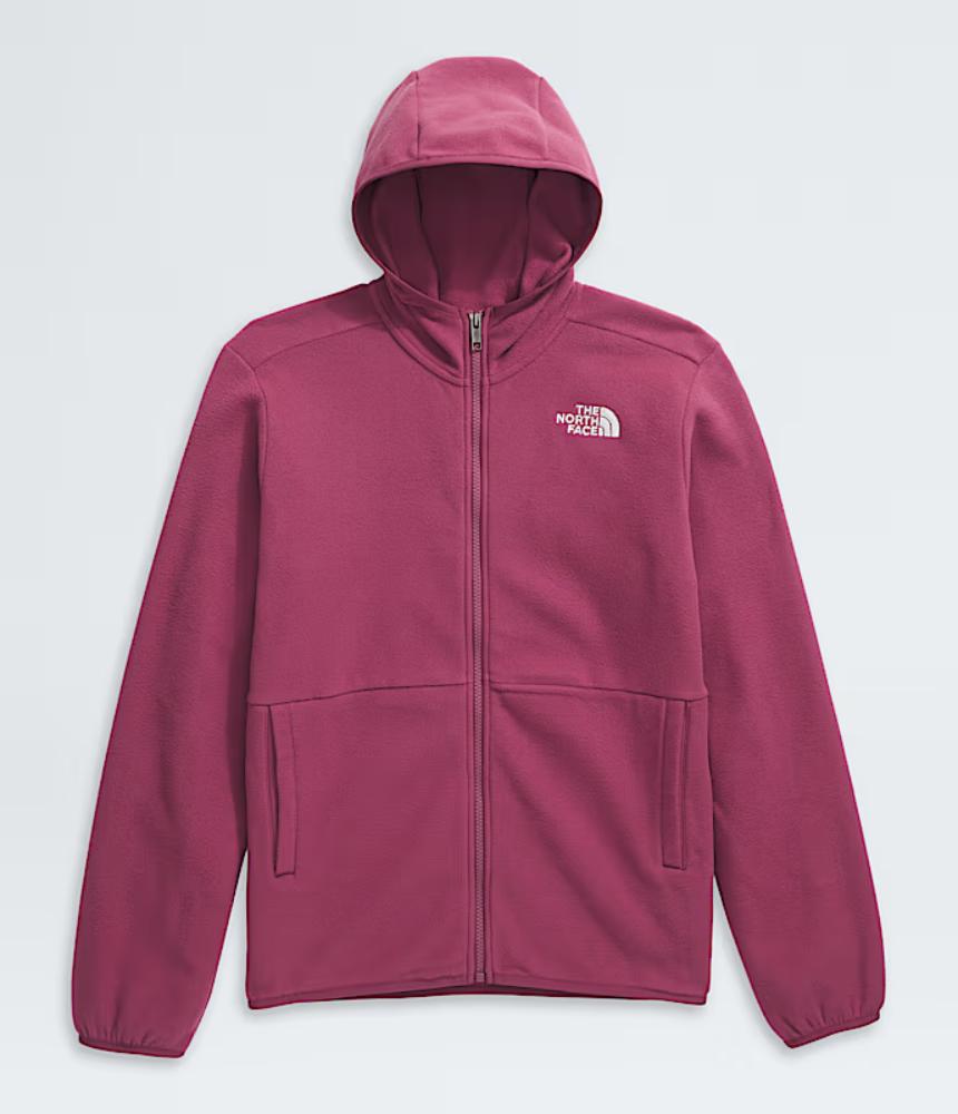 The North Face - Glacier Full Zip Hooded Jacket - Teen - Cyber Pink