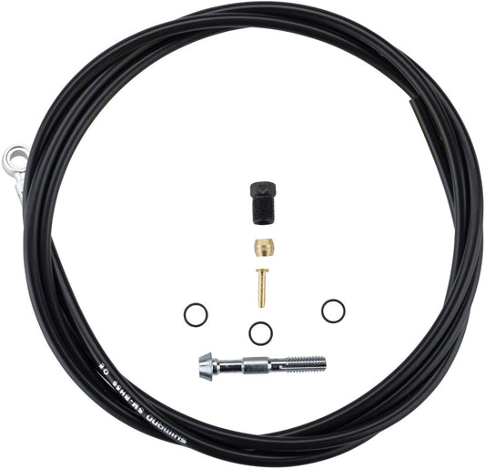 Shimano - SM-BH59-SB Low Pressure Disc Brake Hose Kit - Normal Silver Banjo Caliper Connector, 1700mm, Black