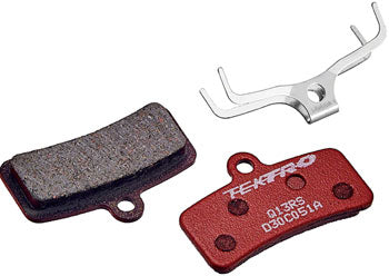 Tektro - Q13RS Disc Brake Pad - Resin For 4-Piston Brake Calipers - Red - Red