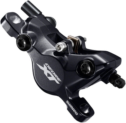 Shimano - Deore XT BL-M8100/BR-M8100 Disc Brake and Lever - Front, Hydraulic, Post Mount, 2-Piston, Finned Pads, I-SPEC EV Clamp Band, Black