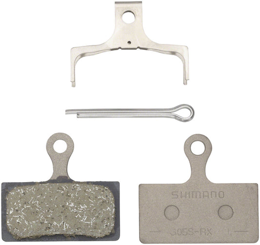Shimano - G05S-RX Disc Brake Pad and Spring - Resin Compound, Stainless Steel Back Plate, One Pair