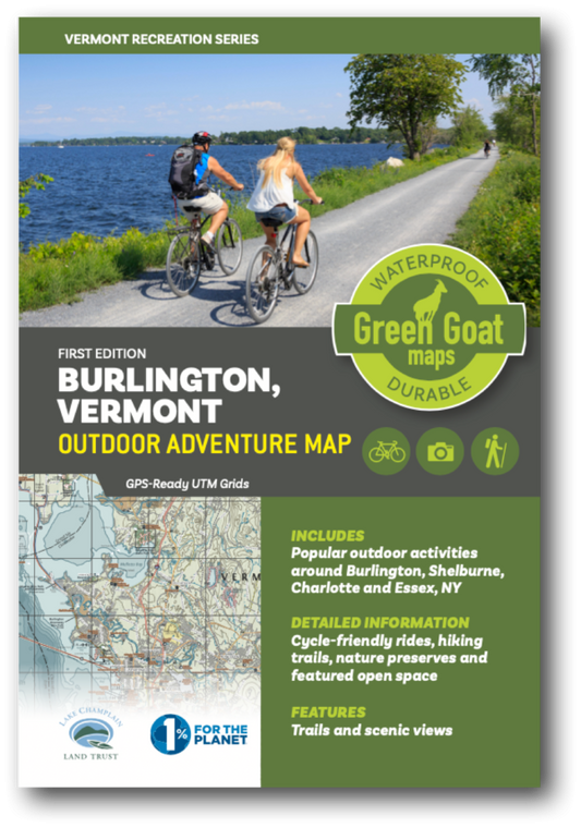 Green Goat Maps - Burlington, Vermont Outdoor Adventure Map