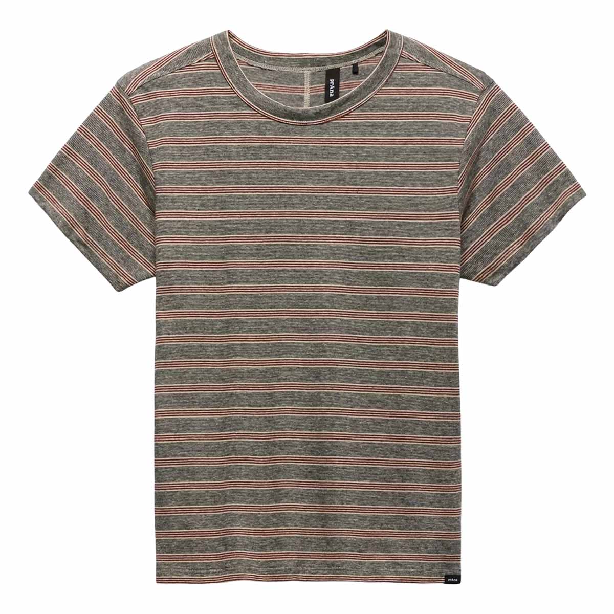 Prana - Cozy Up Short Sleeve Crew - Cacao Stripe
