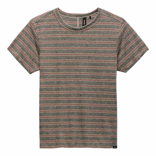 Prana - Cozy Up Short Sleeve Crew - Cacao Stripe