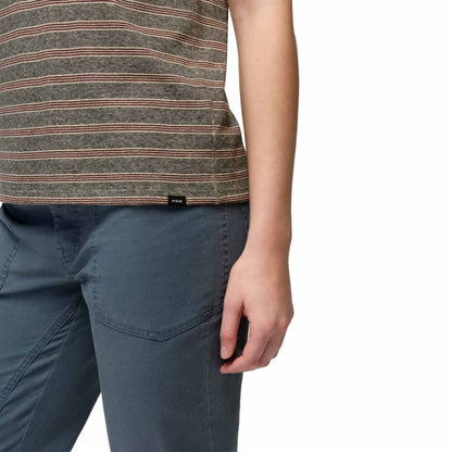 Prana - Cozy Up Short Sleeve Crew - Cacao Stripe