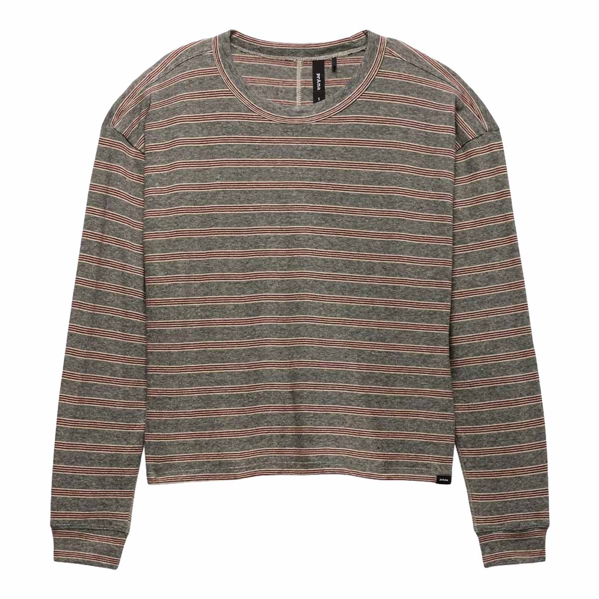 Prana - Cozy Up Long Sleeve Crew - Cacao Stripe
