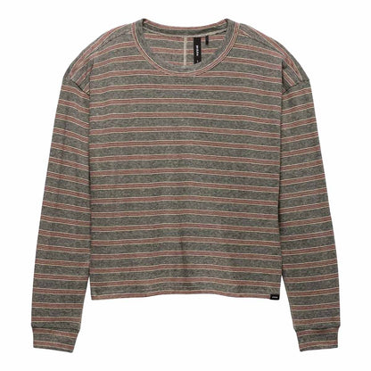 Prana - Cozy Up Long Sleeve Crew - Cacao Stripe