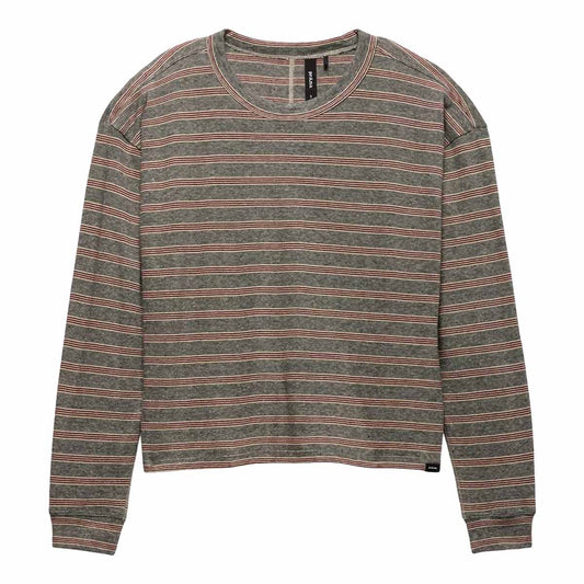 Prana - Cozy Up Long Sleeve Crew - Cacao Stripe