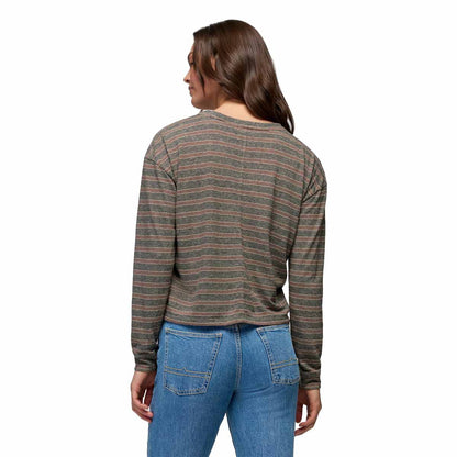 Prana - Cozy Up Long Sleeve Crew - Cacao Stripe