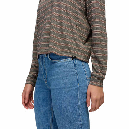 Prana - Cozy Up Long Sleeve Crew - Cacao Stripe