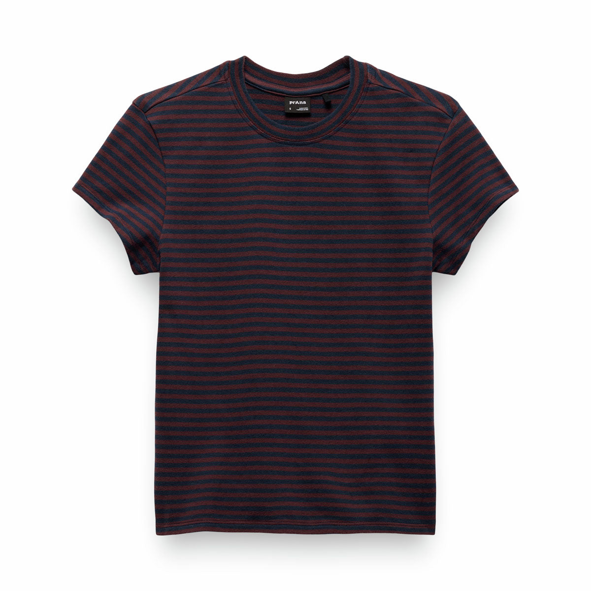 Prana - Lotus Short Sleeve Tee - Cacao Stripe