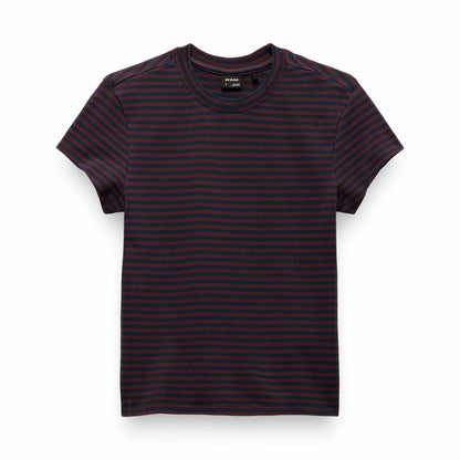 Prana - Lotus Short Sleeve Tee - Cacao Stripe