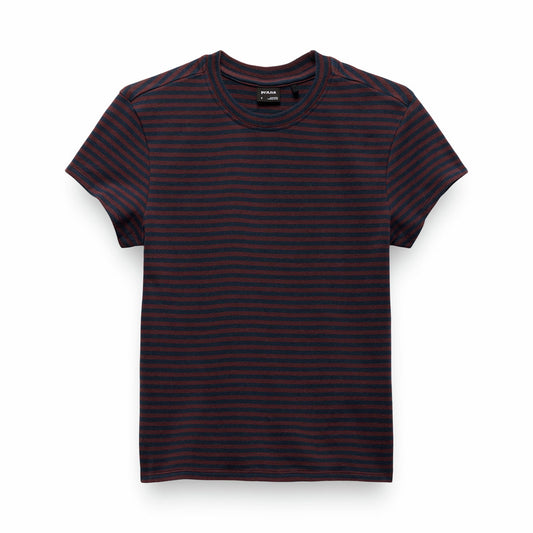 Prana - Lotus Short Sleeve Tee - Cacao Stripe