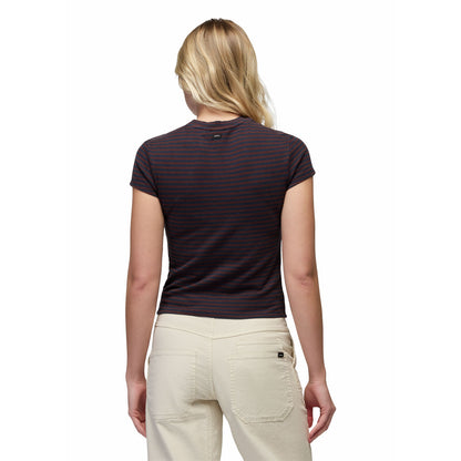 Prana - Lotus Short Sleeve Tee - Cacao Stripe