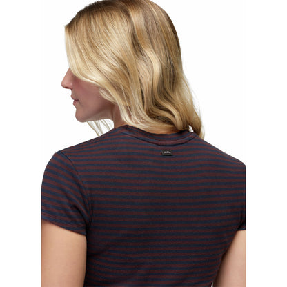 Prana - Lotus Short Sleeve Tee - Cacao Stripe