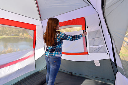 Alps Mountaineering - Camp Creek 4-Person Tent - Gray/Red