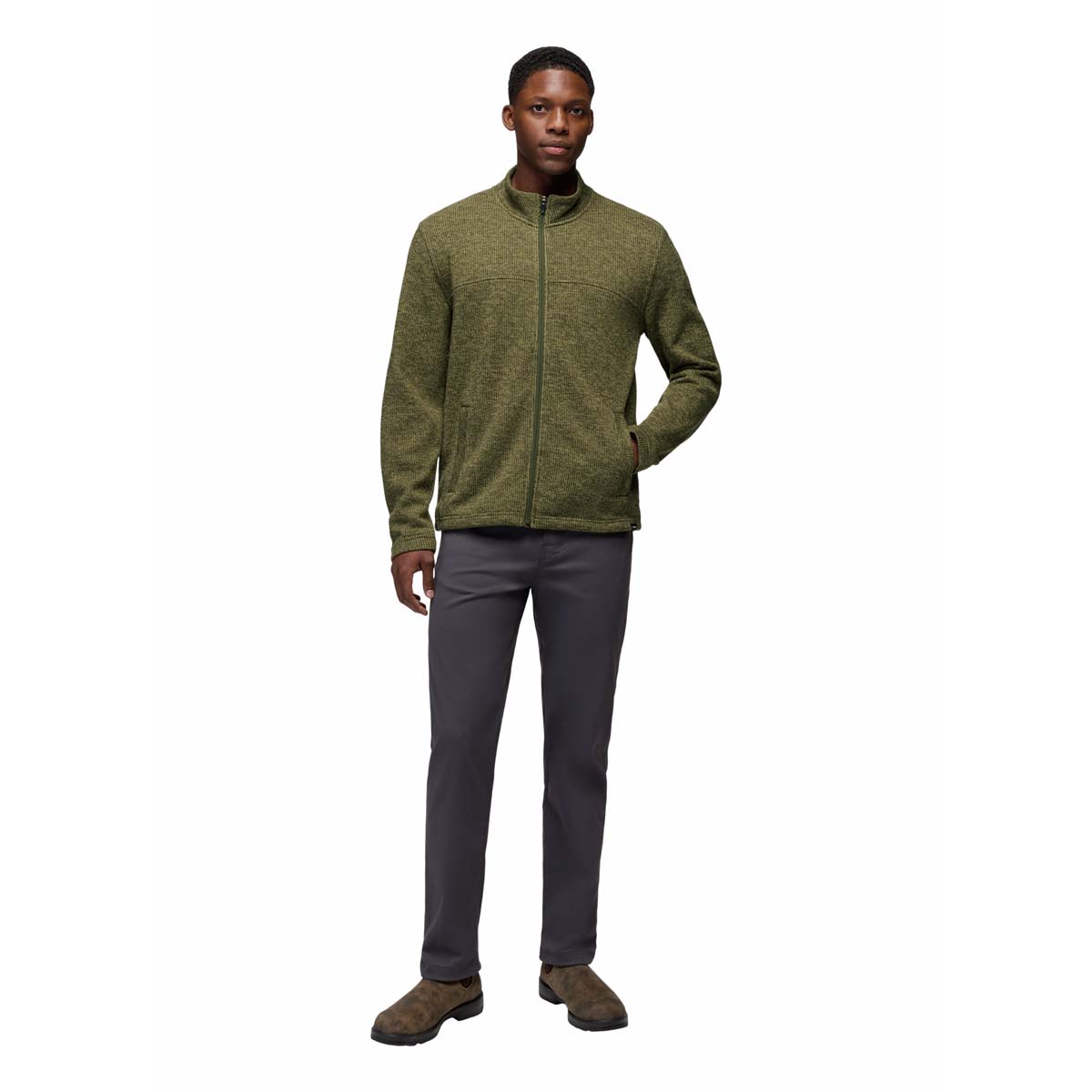 Prana - Two Harbors Full Zip - Cargo Green Heather