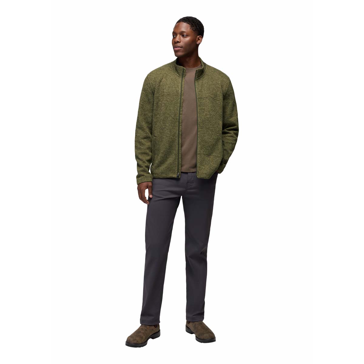 Prana - Two Harbors Full Zip - Cargo Green Heather