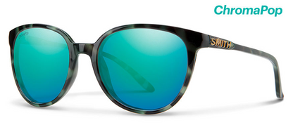 Smith - Cheetah - Pacific Crystal; ChromaPop Polarized Gray Green