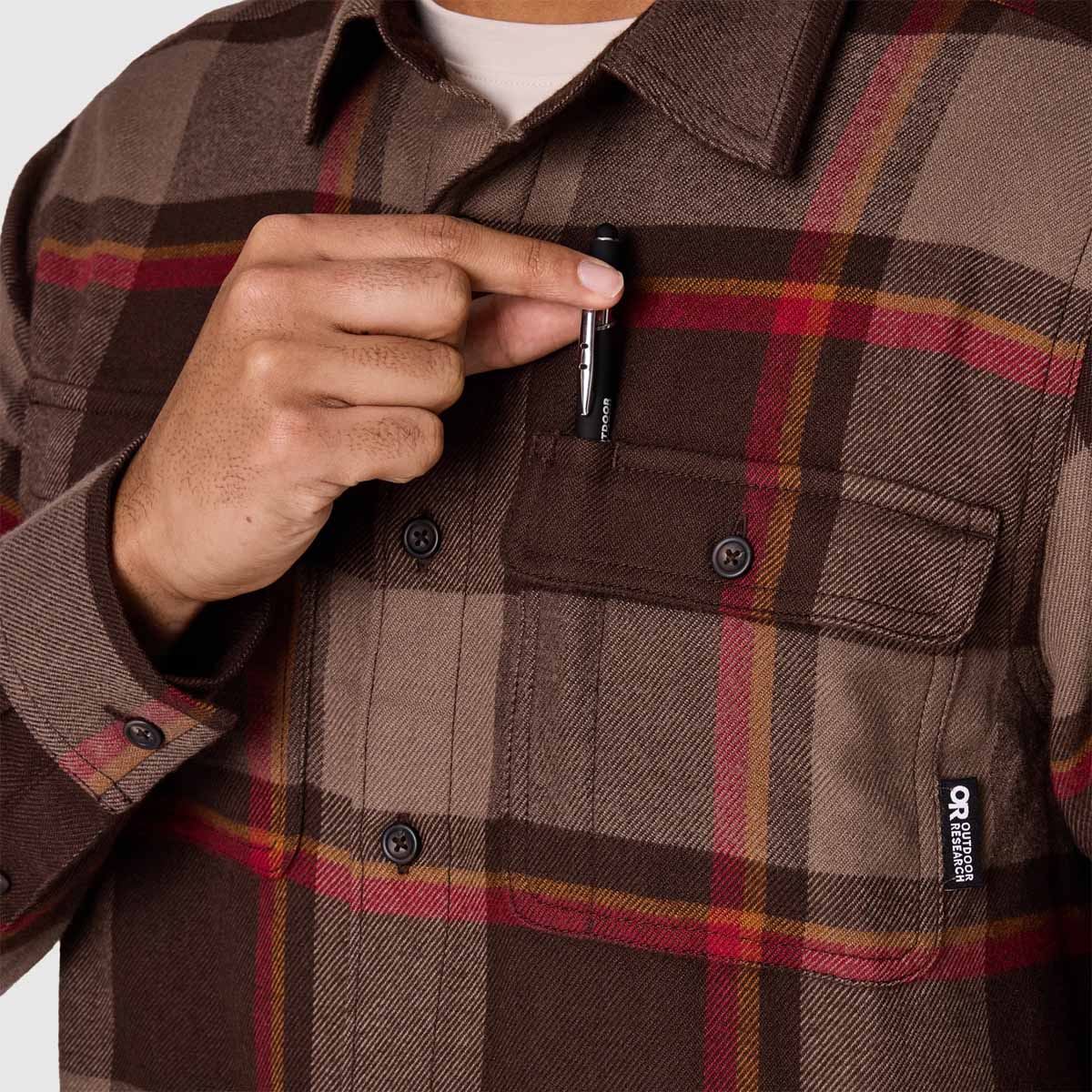 Outdoor Research - Feedback Flannel Twill Shirt - Men's - Chestnut Plaid