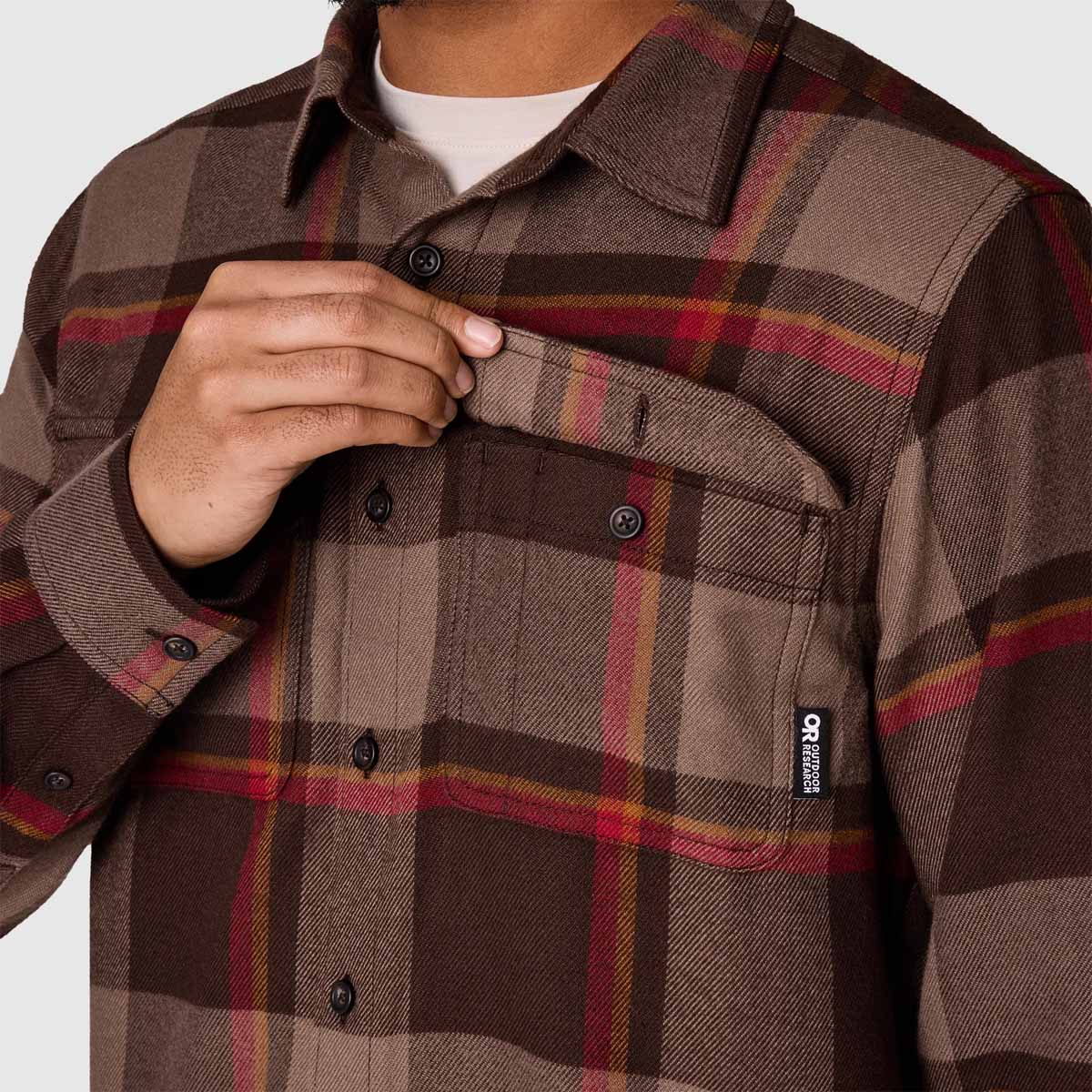 Outdoor Research - Feedback Flannel Twill Shirt - Men's - Chestnut Plaid