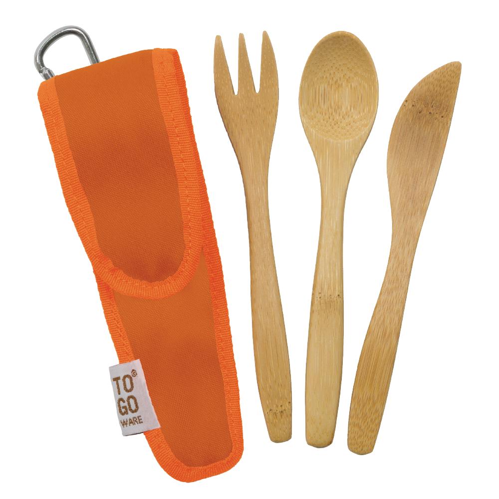 Chicobag - Kids Bamboo Utensil Set - Orange