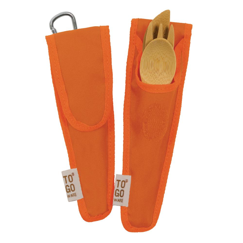 Chicobag - Kids Bamboo Utensil Set - Orange