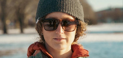 Camp Eyewear - Cliff - Black / Walnut; Grey Polarized