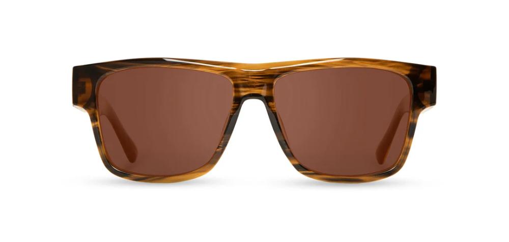 Camp Eyewear - Cliff - Matte Pearl Grey / Walnut; HD Plus Polarized Silver Mirror