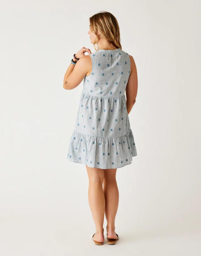 Carve Designs - Nellie Eyelet Dress - Azul