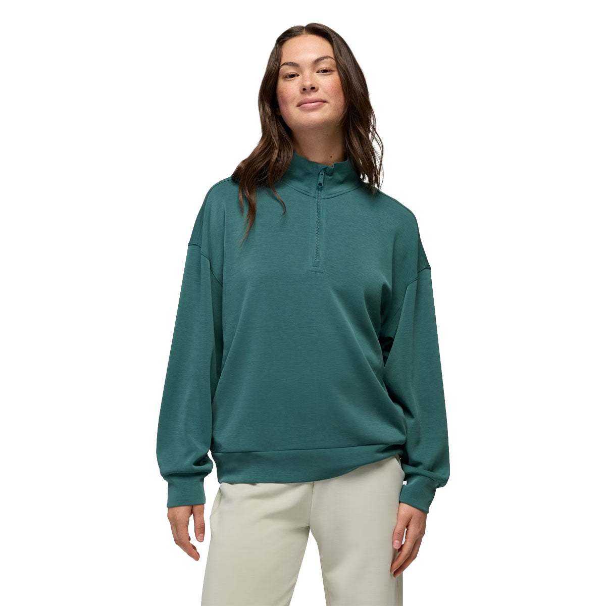 Prana - Shea Soft Relaxed Half Zip - Coast
