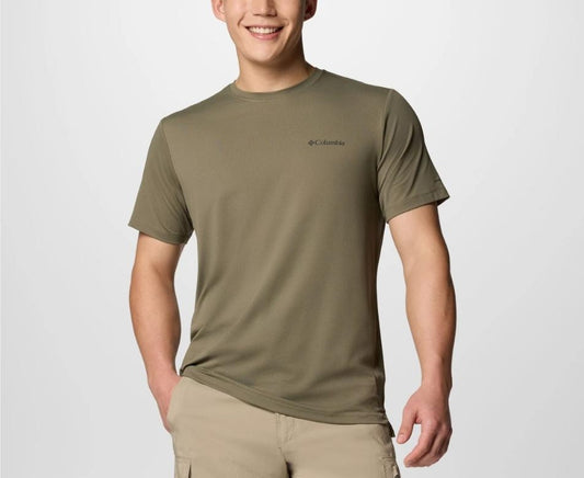 Columbia - Tech Trail Utility Short Sleeve Crew - Men's - Stone Green