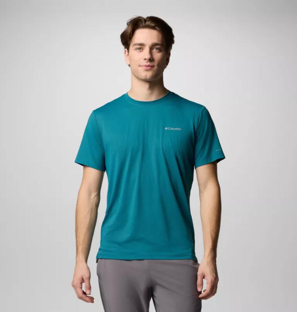Columbia - Tech Trail Utility Short Sleeve Crew - Men's - Stone Green