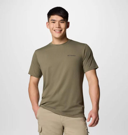 Columbia - Tech Trail Utility Short Sleeve Crew - Men's - Stone Green