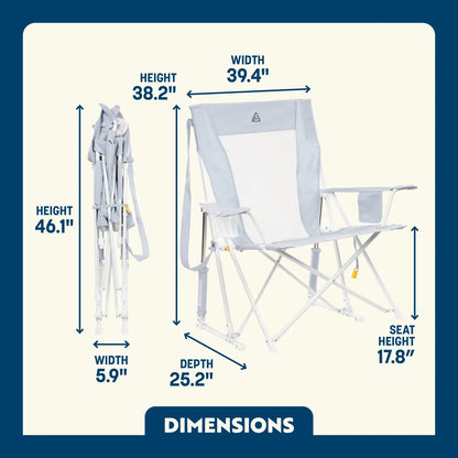 GCI Outdoors - Comfort Pro Rocker XL - Heathered Light Blue