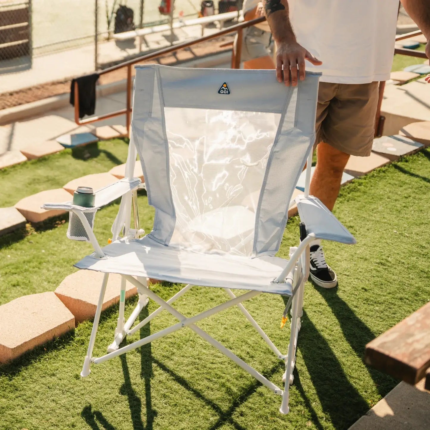 GCI Outdoors - Comfort Pro Rocker XL - Heathered Light Blue