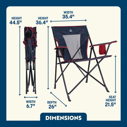 GCI Outdoors - Comfort Quad Chair - Indigo Red